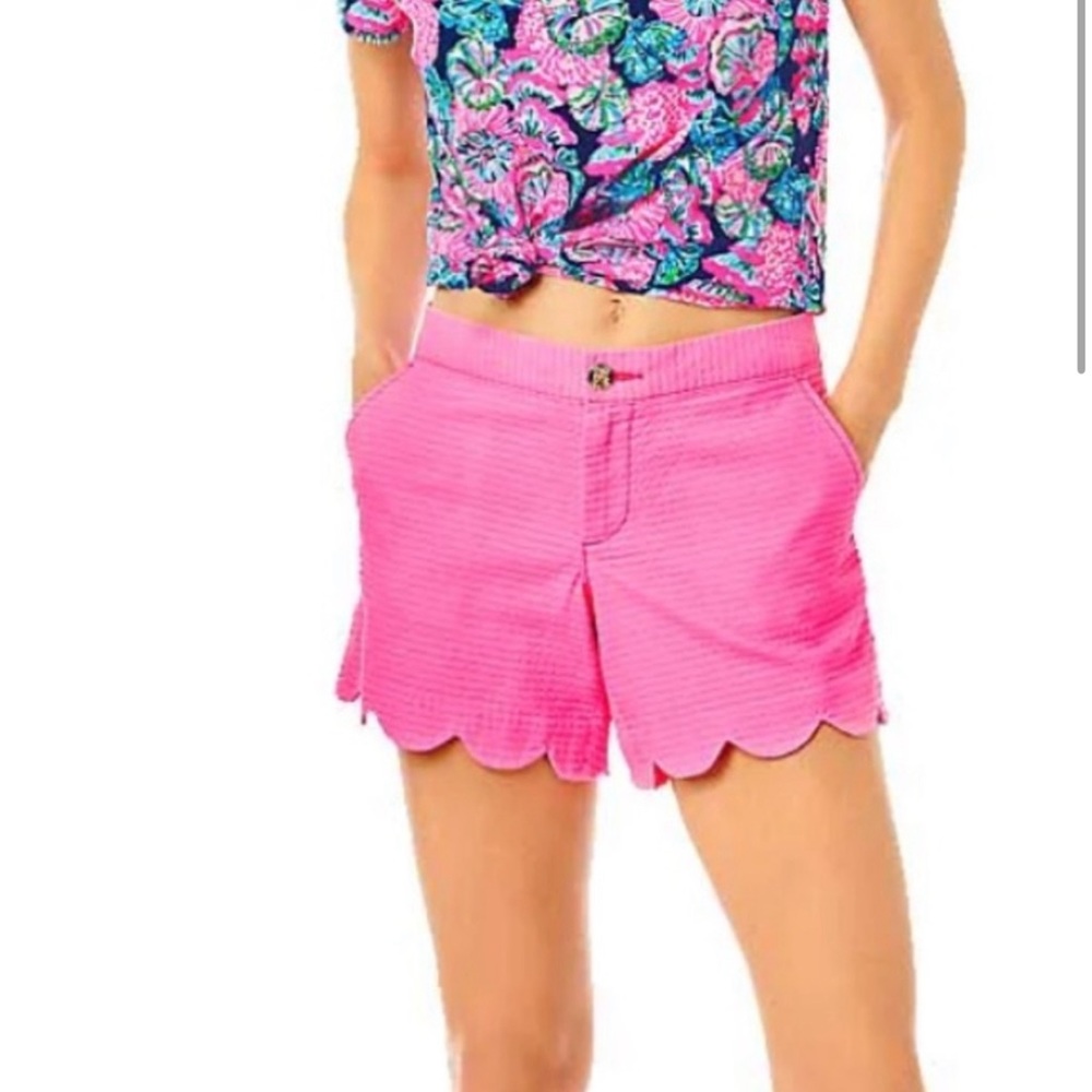 Lilly Pulitzer buttercup shorts in aura pink